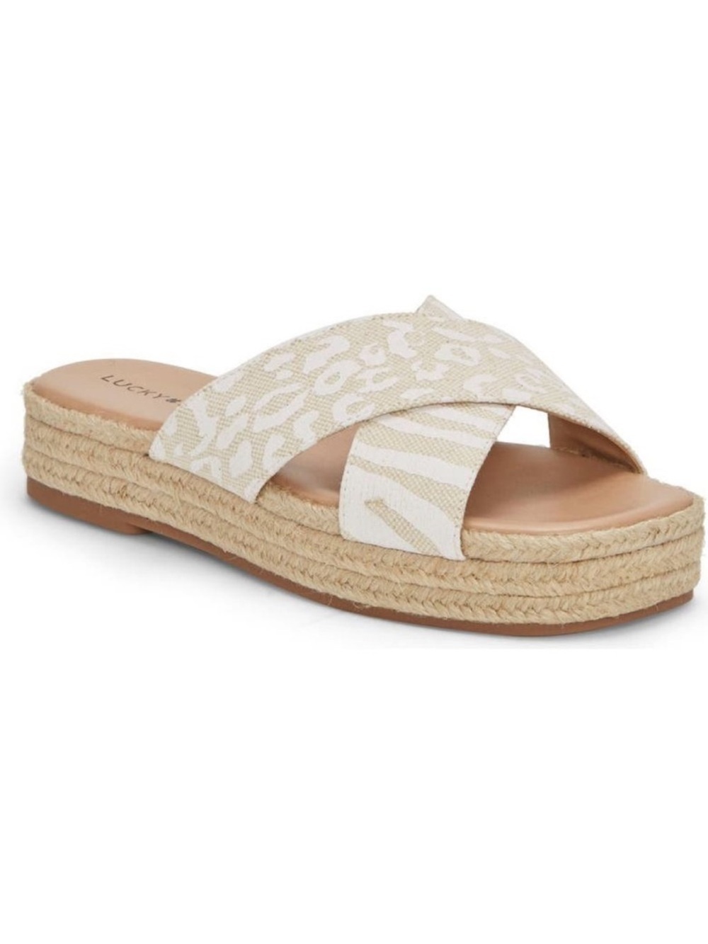 Lucky Brand Gayte Espadrille Animal print sandals Sz 9